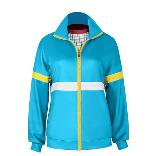 NUKZWT Women Blue Jacket Cosplay Costume for Max Mayfield Cosplay Outfit Tracksuit Coat Halloween Outfits Uniform (S)