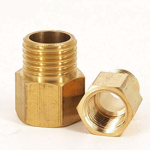 Brass Pipe Fitting, NPT Thread Adapter, Hex Bushing Converter, 3/8