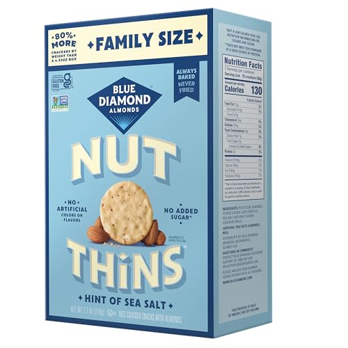 Image of Blue Diamond Almonds Nut-Thins Hint of Sea Salt Cheese, 7.7 oz, Pack of 1