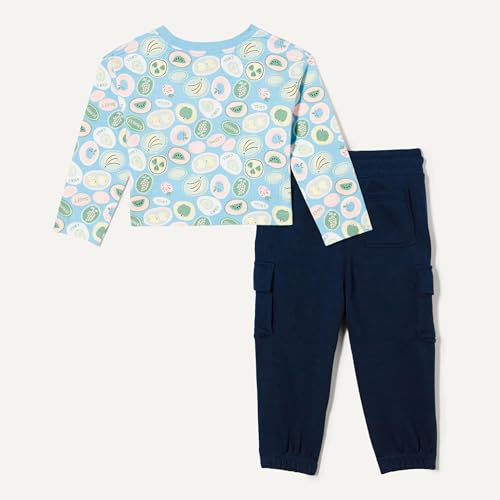 Image of Amazon Essentials Girls and Toddlers' Long Sleeve T-Shirt and Pull on Pants Set