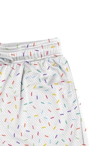 Ice Cream Men's 5 Inches Inseam Mesh Graphic Print Shorts Casual Workout Cool Shorts Gym Basketball Running Short Pants3