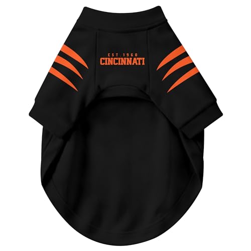 Image of Cincinnati Dog Clothes Jersey Style Personalized Pet T Shirt with Custom Name Number for Small Medium Large Dogs