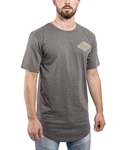 Blackskies Hero T-Shirt Gray Men's Longshirt Print Bs - Large L #TOP4