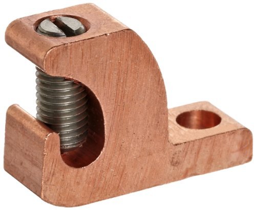 Morris Products Direct Burial Lay-in Connectors – for Copper Conductors, Grounding Swimming Pools, Spa Equipment, Conduit Bushings – 4 AWG.26” Bolt, 1.04”L x .47”W x .76”H, 2-Pack