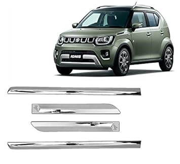 Empica Full Chrome Set of 4pcs Side Beading Side Cladding Compatible for Maruti Suzuki Ignis Facelift