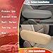 Smeyta 2PC Car Front Seat Armrest Covers,Universal Size Seat Arm Rest Cover,Flat Cloth Fabric Armrest Cover,Car Interior Accessories(Beige,1Pair)