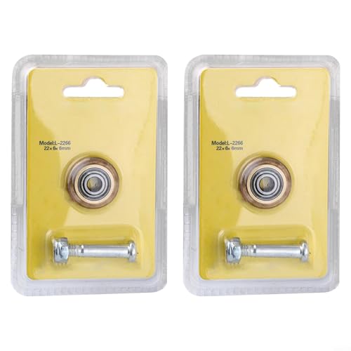 Image of 4 Pairs Tungsten-Carbide Tile Scoring Wheel Cutter, Tile Cutter Replacement Wheels For Hard Polished Tiles 22X6x6mm