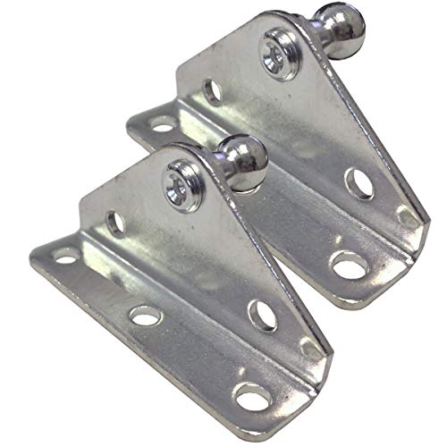 PerfectScore 10MM Ball Stud Angled Lift Support Bracket - Zinc Plated 10 Gauge Steel – Lift Support Bracket for Gas Spring/Prop/Strut - Pack of 2
