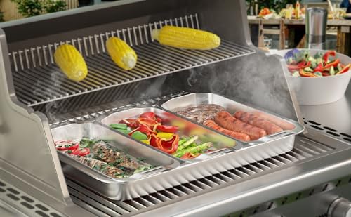 Grill-Basket-Set-6-Piece-Stainless-Steel-Large-Grill-Pans-165-x-11-Pan-for-Outdoor-Grill-with-Cooling-Rack-BBQ-Grilling-Accessories-for-Vegetables-Fish-Meat-Great-Grilling-Gifts-for-Men