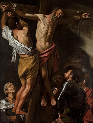 Art mural la Crucifixion de saint Pierre Caravaggio impression vintage haut de gamme