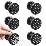 Solid Brass Shower Body Spray Jets with On Off Switch Oil Rubbed Bronze Round Shower Body Sprayer Massage Spa Wall Side Jet, Flow Can Be Controlled, Showerhead Can Swivel, 6 Pcs