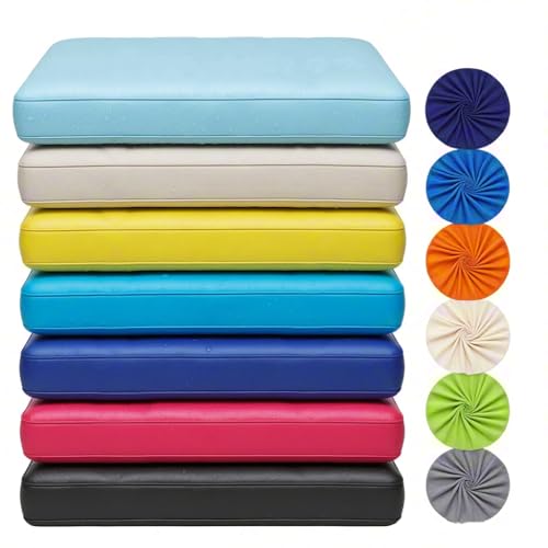 GYCS Cojines para Bancos Tamaño Personalizado, Cojín para Banco Sofá Sillas Comedor Espuma 50D De Alta Resistencia, con Desenfundable Lavable Y Fondo Antideslizante