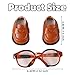 Mikovivi 6.7 Inch Doll Shoes & Glasses Set, Doll Accessories Kit with Mini Shoes & Eyewear Fashion Toy Figure Outfit Accessories (Brown, Style 2)