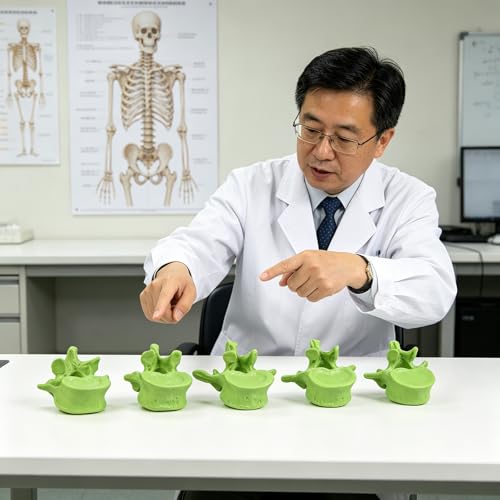 Herramienta de demostración de osteopatía con modelo lumbar desmontable 3