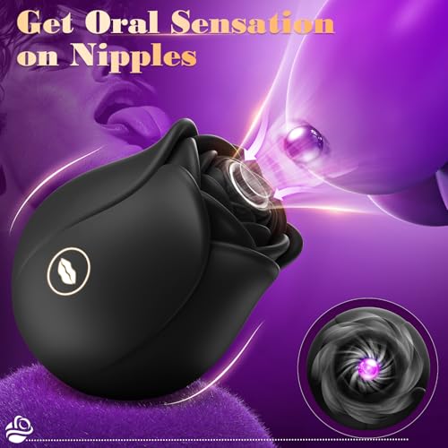 Image of Big Shocked Rose Sex Toy Sucking Vibrator - Sex Toys Vibrator Adult Toys with 10 Suction Vibrators Clitoral Vibrater Clit Sucker Couple Female Women Adult Sex Toys & Games Jewelry