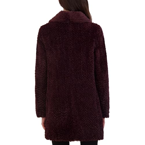 Kenneth Cole Women's Cozy Lightweight Textured Faux Fur Coat with Envelope Collar4