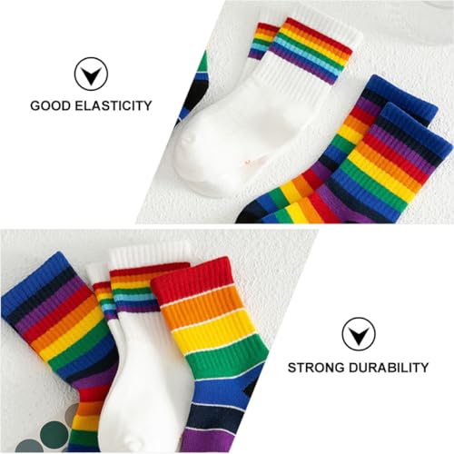 Calcetines de algodón para niños pack de 3 pares cómodos con diseño creativo multicolor 3