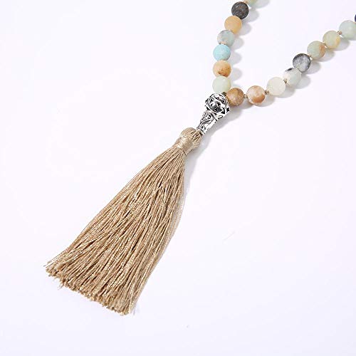 image for BALIBALI 108 Mala Beads Necklace Semi-Precious Gem Stones Meditation N