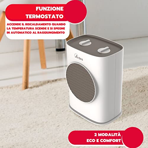 Radiateur céramique portable ARDES 1500W pour chauffer une table