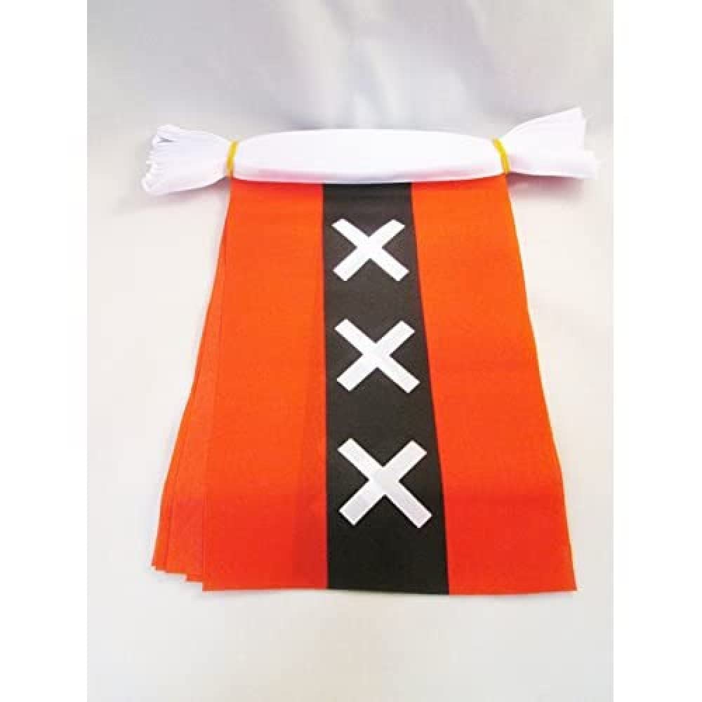 AZ FLAG Amsterdam Bunting 20 ft 20 flags Light Polyester