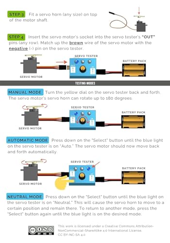 Image of Electrobot SG90 Micro Servo Motor with Servo Tester and 4-Slot AA Battery Holder Combo for UNO Rduino Robotics DIY Projects RC Models Electronic Kits