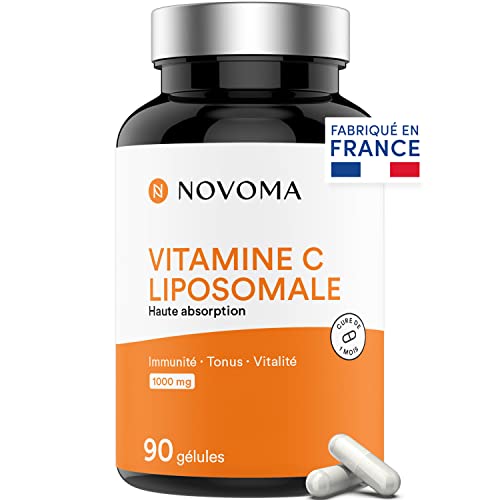 NOVOMA Vitamine C liposomale 1000mg - Breveté Quali®-C, 90 Gélules