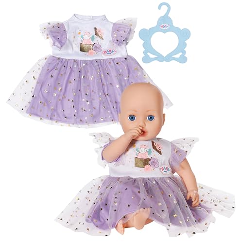 BABY born Lila Tutu Kleid - Puppenkleid mit Tüll & Sternen - Hochwertiges Puppenzubehör - Für Puppen der Größe 43 cm