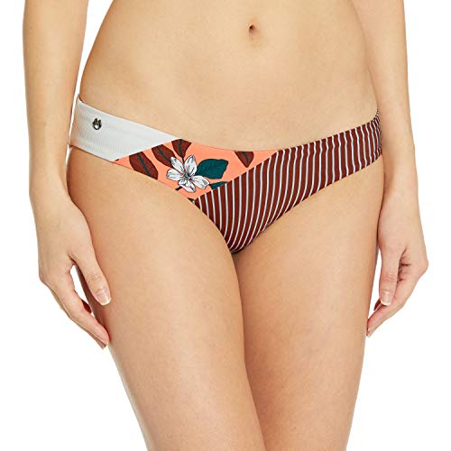 Maaji Women's Sublime Reversible Hipster Cut Bikini Bottom Swimsuit, Carnation Orange Floral, Extra Small