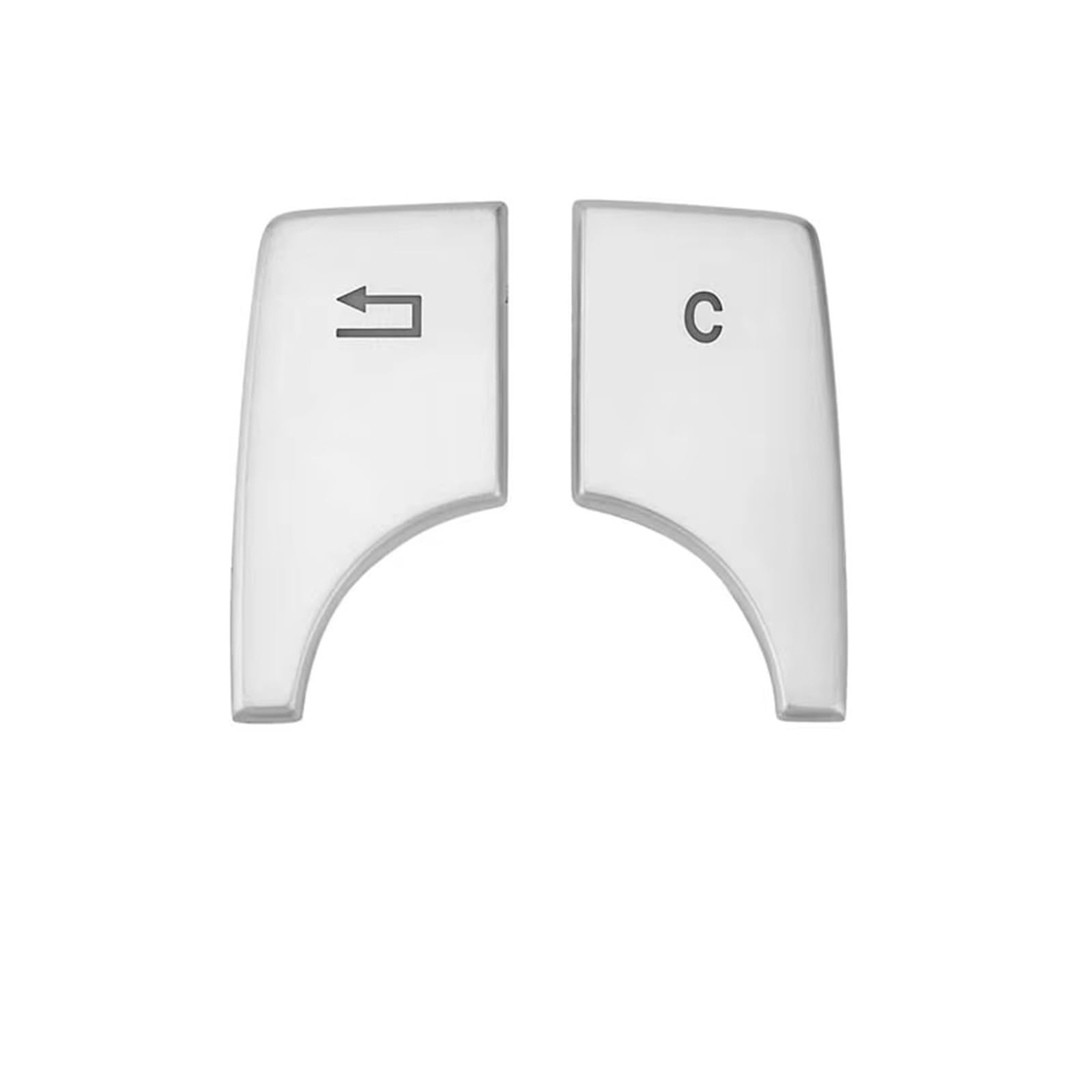 Decorative Stickers Compatible with Benz A B C E Class CLA GLA GLK W204 W212 W176 W246 X204 Car Console Multimedia Function Button Cover Sticker Trim(Model B Silver)