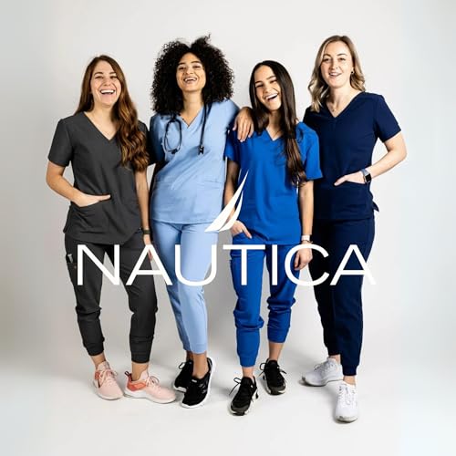 Nautica Scrubs for Women Set of 2 - Medical Nursing Stretch Top & Pants - image 7