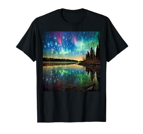 Minnesota Northern Lights Sunset Camping Hiking Souvenir T-Shirt
