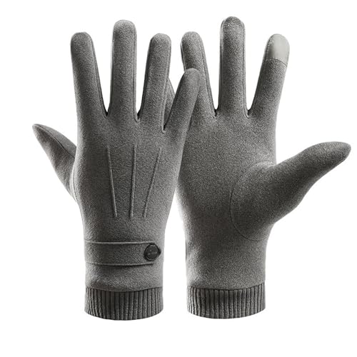 Winter Warm Fleece Gloves for Men - Thermal Touchscreen Outdoor Snow Gloves