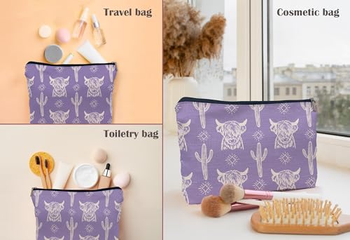 Image of Western Makeup Bag,Western Gifts For Women,Cow Makeup Bag,Cowgirl Stuff,Western Stuff For Women,Western Gifts,Cowgirl Gifts(COW D)