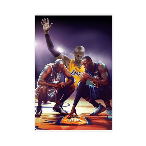 FSGHE Poster Superstar de basket-ball Kobe Bean Bryant 27 - Décoration murale pour salon, chambre à coucher - Style sans cadre - 20 x 30 cm