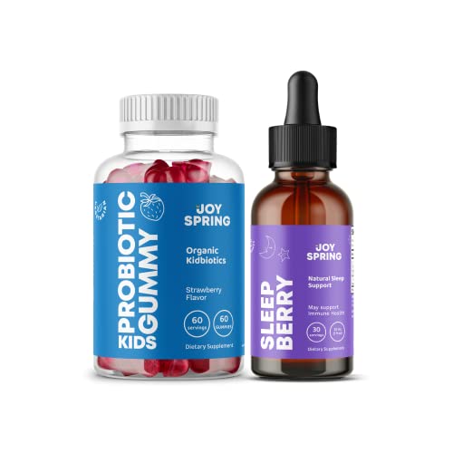 Joyspring Childrens Gummy Probiotics - Digestion & Immune Boosting Probiotic Gummies Kids Crave And Sleepberry Melatonin For Kids With Elderberry #TOP3