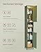 VASAGLE Tall Storage Cabinet with Lights, Slim Freestanding Cabinet with Adjustable Shelves, for Small Spaces, Bathroom, Living Room, Modern, 11.8 Inches Wide, Forest Green UBBC566C01