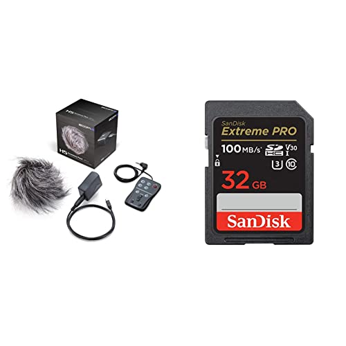ZOOM APH-5 Zubehör-Pack für H5 & SanDisk Extreme PRO SDHC UHS-I Speicherkarte 32 GB (V30, Übertragungsgeschwindigkeit 100 MB/s, U3, 4K UHD Videos, temperaturbeständig)