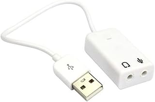 UKCOCO Notebook Headphone and Microphone Jacks USB External Stereo Sound Adapter USB External Stereo Sound Splitter Converter Sound Card Sound for Notebook Sound with Cable Line Stereo