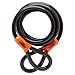 Price comparison product image Burg Wachter 122C Double Loop Vinyl Coated Multi-Stranded Braided Steel Cable, Black, 12mm x 2.1m