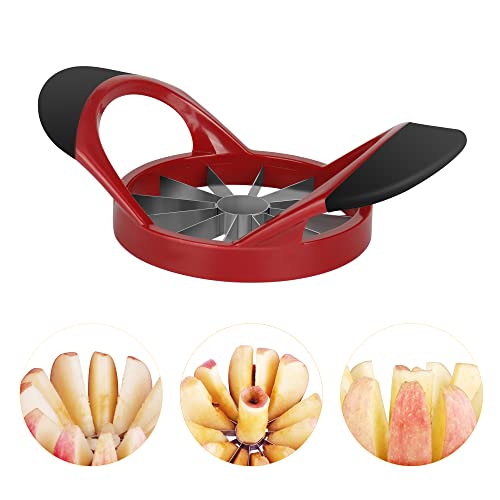 Supercenter Apple Cutter, Apple Corer and Slicer - Stainless Steel Apple Corer - 4.72 Inch Apple Slicer Tool with 12 Super Sharp Blades, lightweight