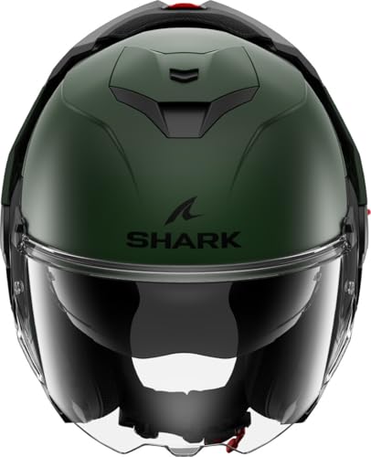 Casque moto modulable Shark Oxo Blank vert mat G02 route