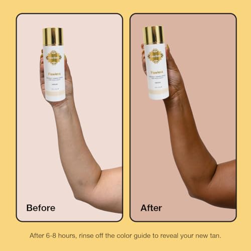 Fake Bake Flawless Coconut Sunless Tanning Serum with Hyaluronic Acid Lightweight Illuminating Face & Body Gradual Self Tanner - Hydrating & Rejuvenating Skin Care for Women & Men - 5 oz