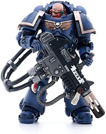 Pipigirl JoyToy × Warhammer 40K Genuine License 1/18 Soldier, Ultramarines Primaris Eradicator, 4inch Army Military Extreme Warrior Models Action Figures Kits (01)