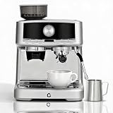 20 Bar Espresso Machine with Built-In Grinder, 1400W Espresso Coffee Maker with Steam Milk Frother, 30 Grind Settings, 2.8L Removable Water Tank, Single/Double Shot for Latte Cappuccino, Home Office