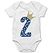Produktbild Shirtracer Geburtstag Baby - 2. Geburtstag Krone Junge - 18/24 Monate - Weiß - Geburtstagszahl - BZ10 - Baby Body Kurzarm für Jungen und Mädchen