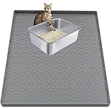 Grand tapis de litière imperméable et respectueux des animaux de compagnie : ce tapis de litière à grande échelle est également doux pour les pattes. Le tapis pour bac à litière pour chat est fabriqué en matériau imperméable et non absorbant, protégeant vos sols des accidents et assurant un espace confortable pour votre chat.