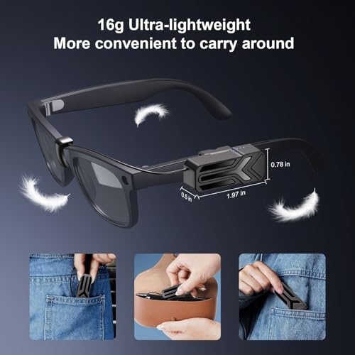 Image of YARENKA 2Pack Wearable Battery Pack Charger Compatible with Oakley Meta Smart Glasses Gen 1 & Gen 2, Ultra-Light Mini Power Bank Accessories for Wayfarer Headliner Skyler HSTN