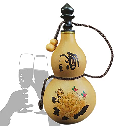 Flacon De Hanche, Cruche Gourde De Vin Naturel, Bouilloire Portative Extérieure avec Bouchon en Caoutchouc, Anti-Infiltration De Cire d'abeille, Décoration De La Maison,250ml