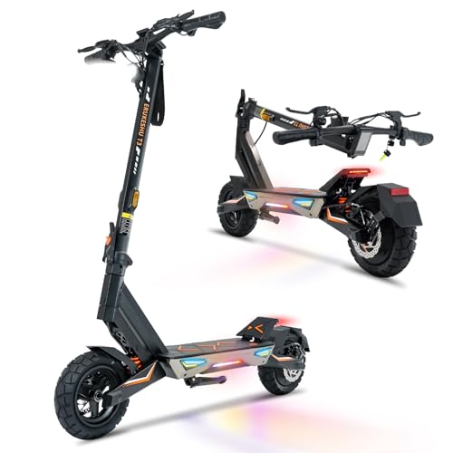 Electric Scooter, 1500W Motor, MAX 45 Miles Long Range & 40 mph Top Speed, with 10' Off Road Tires, Dual Brake & Foldable Design Commuting E-Scooter for Adults and Teens