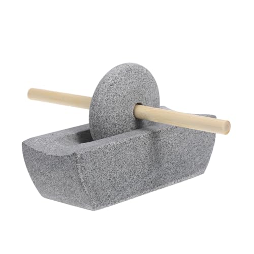 ABOOFAN Chinese Stone Mill Grinder with Hand Crank